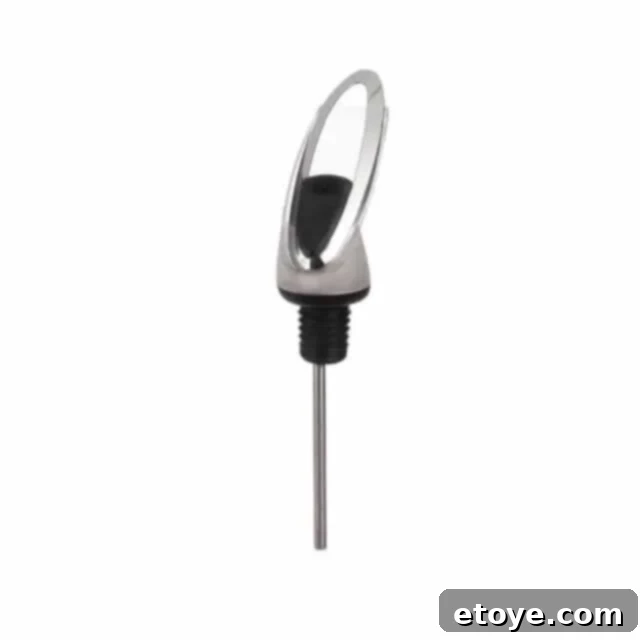 OXO SteeL Wine Aerating Pourer, showcasing its innovative aeration mechanism for optimal wine breathing