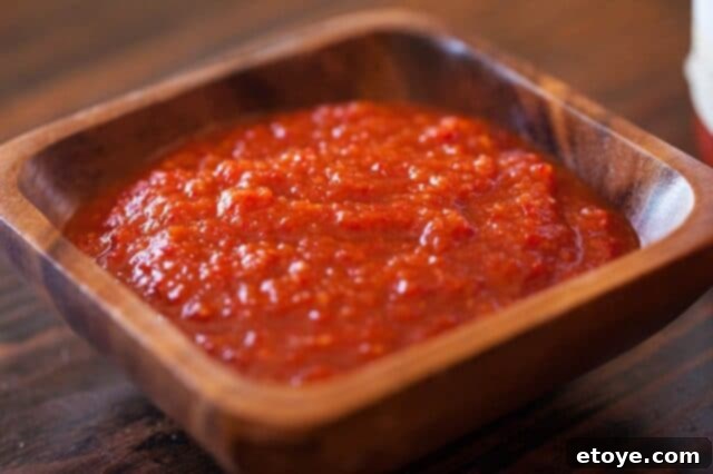 Freshly Made Sriracha Sauce: A 20-Minute Delight 20 Minute Sriracha Sauce Recipe in bowl