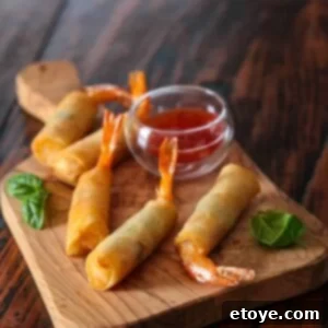 Shrimp rolls on a plate