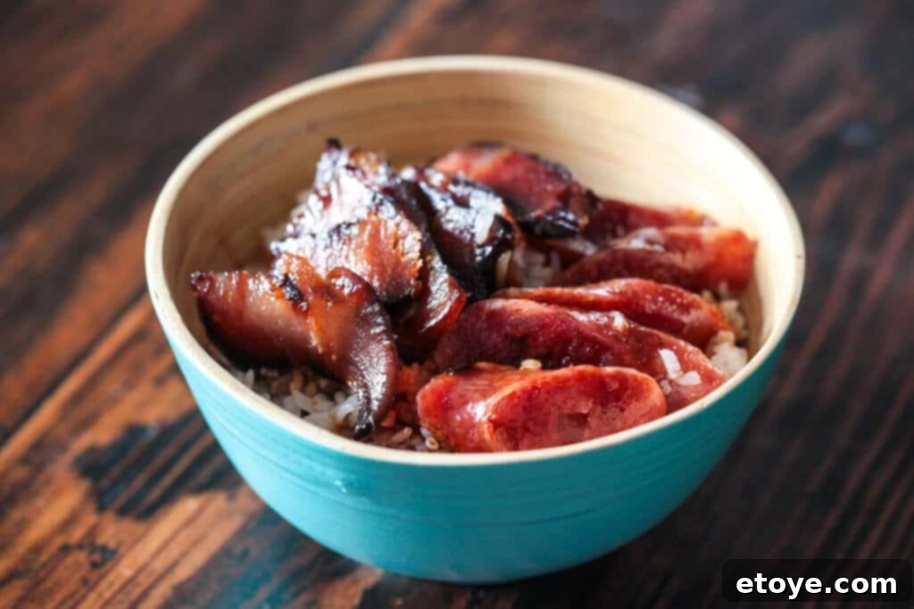Sizzling Chinese Clay Pot Rice 3 Bowl of Chinese Clay Pot Rice, rich with pork belly and sausage