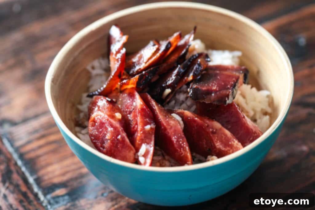 Sizzling Chinese Clay Pot Rice 4 Chinese Clay Pot Rice served in a bowl, showing the texture