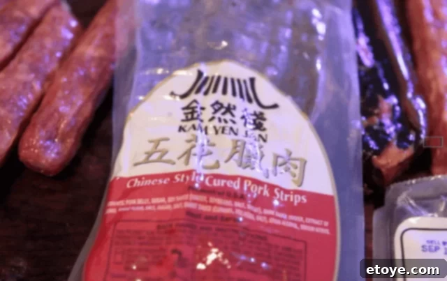 Sizzling Chinese Clay Pot Rice 5 Package of Chinese pork belly, an essential ingredient