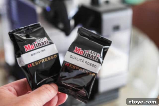 Score a Nespresso Lattissima Espresso Machine 9 Caffe Molinari Nespresso Compatible Pods