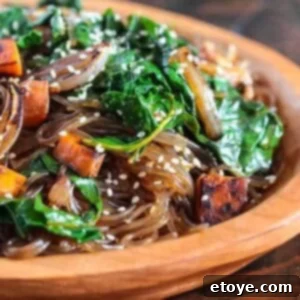Savory Plant-Based Korean Japchae Noodles 5 Korean Japchae Noodles Recipe Vegetarian