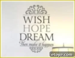 Enter to Win a WiseDecor Wall Decal 3 WishHopeDreamThenMake Wall Decal