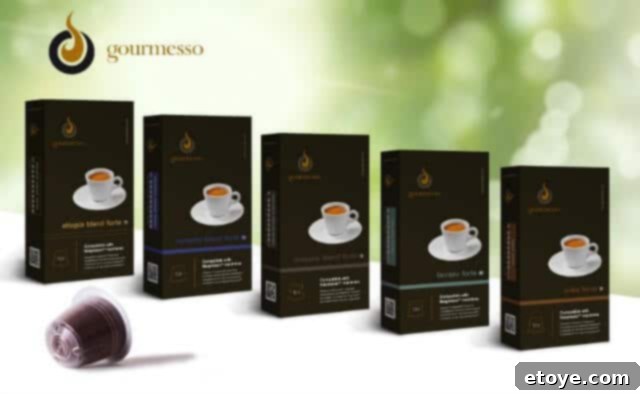 Win Gourmesso Coffee Capsules 2 Gourmesso coffee capsules lined up as a Nespresso alternative