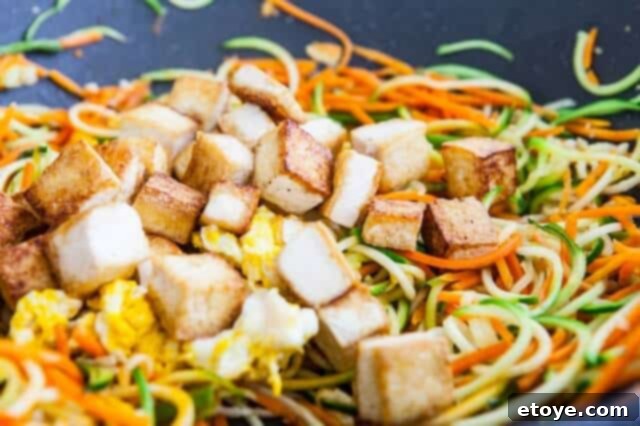 Low-Carb Pad Thai Zoodles 13 Pad Thai Zoodles with Tofu and Eggs