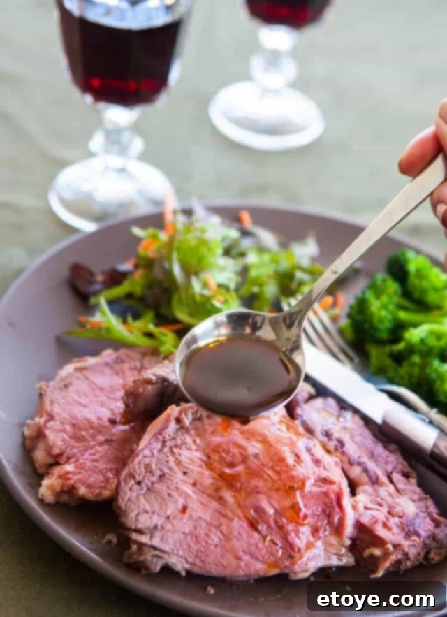 Perfect Rotisserie Prime Rib Roast Recipe Prime Rib Roast Recipe - Rotisserie cooked prime rib with crispy exterior