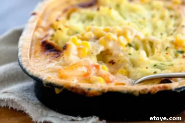 Win a Delicious Mariner's Pie from Hancock Gourmet Lobsters 3 First spoonful revealing generous lobster chunks in Mariner's Pie