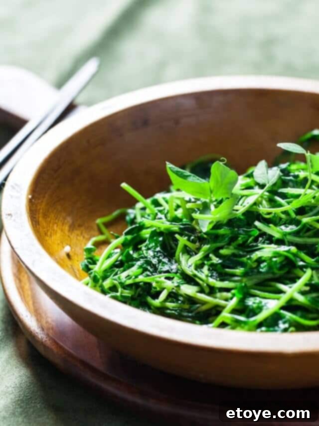 Garlic Stir-Fried Pea Shoots 2 Chinese Stir Fried Pea Shoots: A Quick & Healthy Recipe