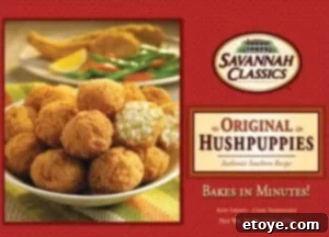 Win a $50 Visa Card from Savannah Classics 4 Savannah Classics Original Hushpuppies 1lb freezer bag packaging