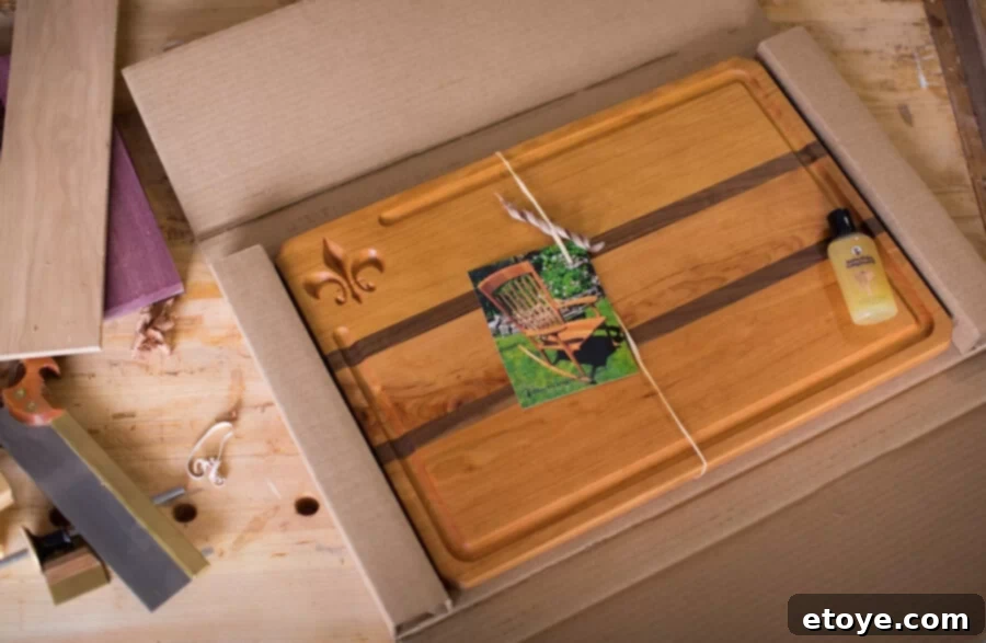 Cherry Packaged Cutting Board Customized Cherry Cutting Board with Engraving