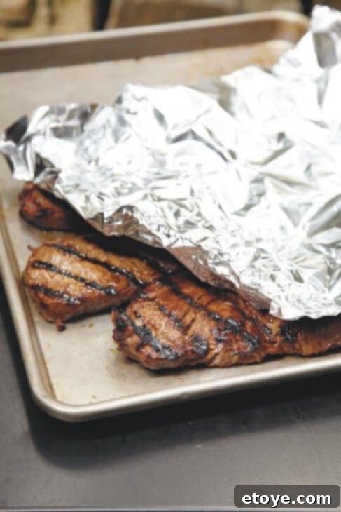 Vietnamese BBQ Tacos Recipe Slicing Grilled Steak for Vietnamese BBQ Tacos