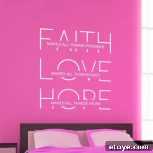 Divine Walls Review: Plus, Enter Our $300 Giveaway! 4 Faith Makes All Things Possible Wall Decal
