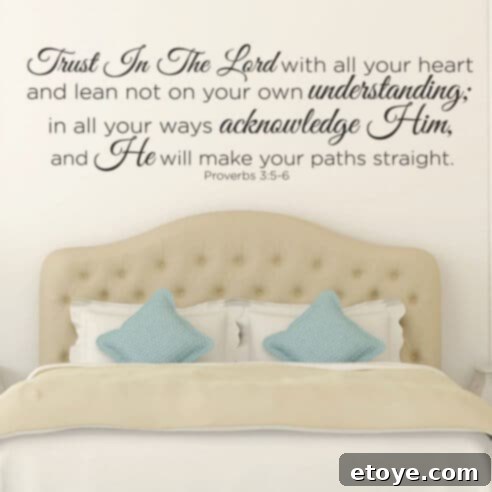 Divine Walls Review: Plus, Enter Our $300 Giveaway! 5 Proverbs 3:5-6 Trust in the Lord Wall Decal