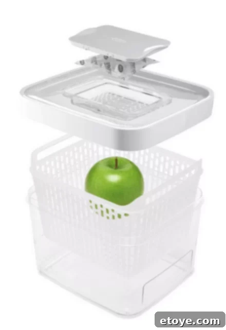 OXO GreenSaver Produce Keeper in Use