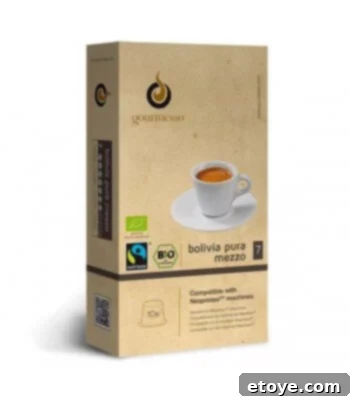 Gourmesso Bolivia Pura Mezzo Giveaway 4 Close-up of Gourmesso Bolivia Pura Mezzo coffee beans