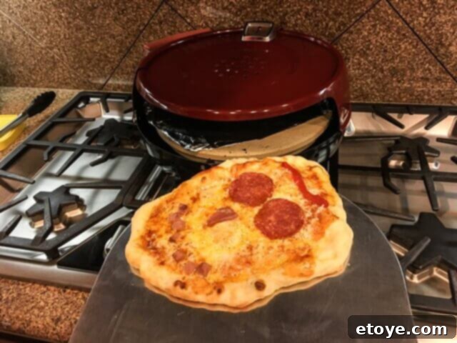Pizzeria Pronto Stovetop Pizza Oven Review And Giveaway 7 Hot pizza fresh from the Pizzeria Pronto Stovetop Oven