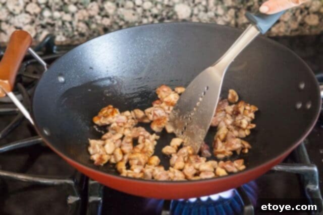 Chicken Busted for Fried Rice chicken fried rice recipe - chicken