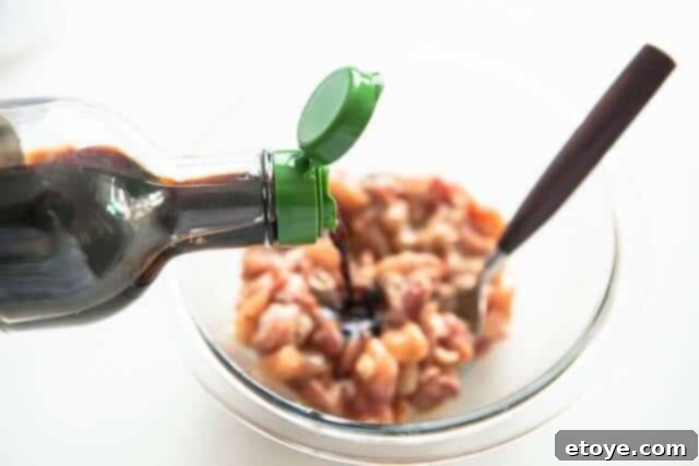 Marinating Chicken for Fried Rice chicken fried rice recipe - chicken