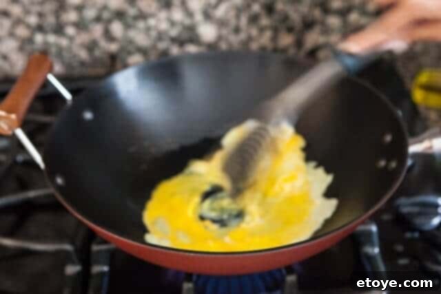 Scrambled Eggs for Fried Rice chicken fried rice recipe - egg