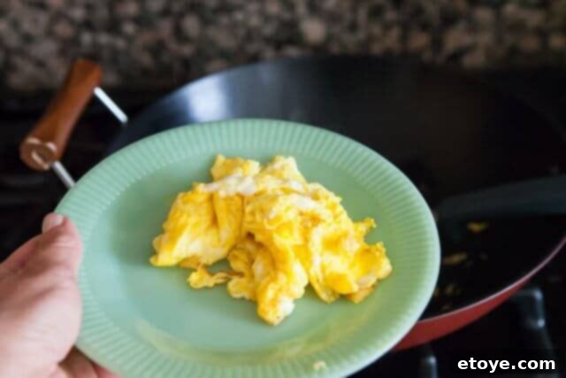 Fluffy Scrambled Eggs chicken fried rice recipe - egg
