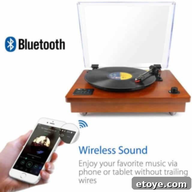 Experience Wireless Vinyl Bluetooth Turntable Review Giveaway 3 A Modern Bluetooth Turntable in a Stylish Setting
