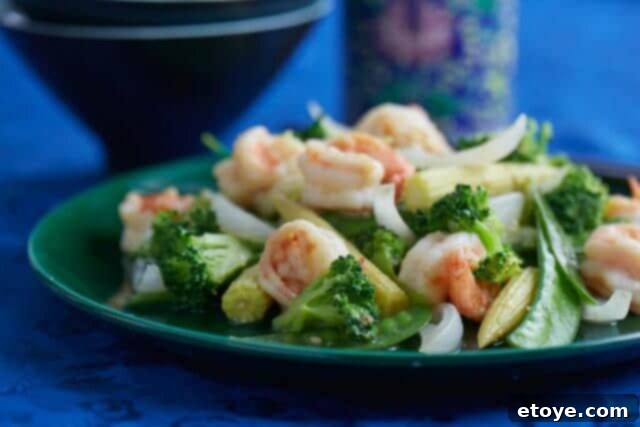 Aromatic Jade Shrimp with Garden Greens 4 jade shrimp fragrant vegetables recipe-0338