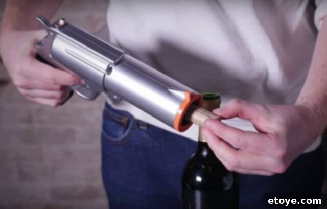 Shoot Your Shot: Wine Gun Review and Giveaway 2 The Wine Gun resting in its holster, ready for charging and next use