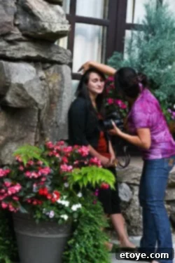 Dodie, the trip organizer, laughing joyfully during the Asheville blogger tour