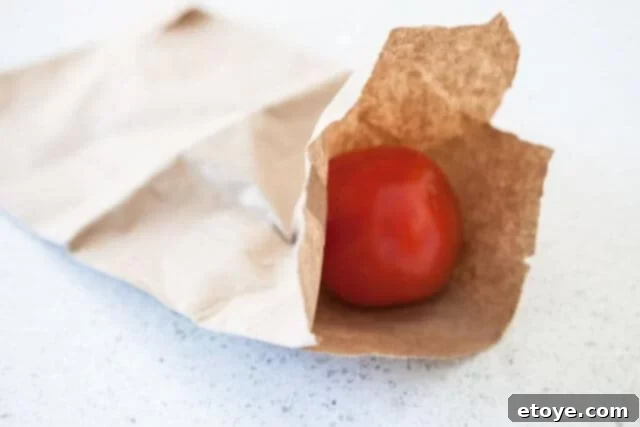 How to ripen green tomatoes in a paper bag