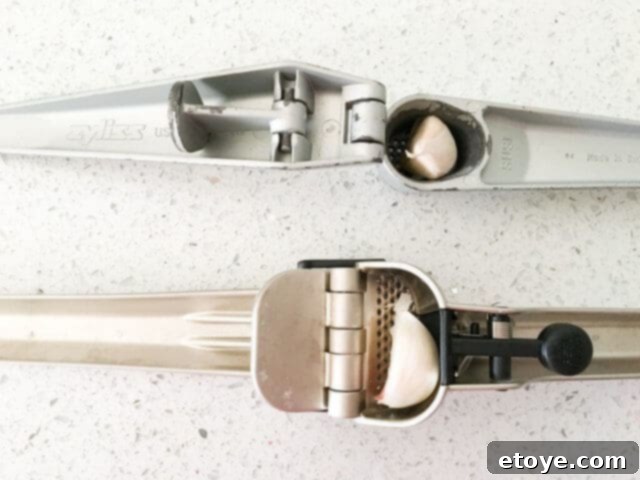 Dreamfarm Garject's Wide Garlic Press Cavity for Large Cloves