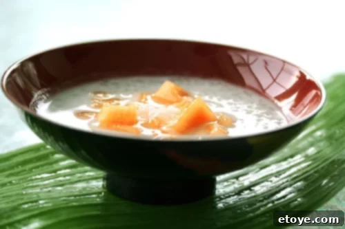 Tapioca Pearls with Sweet Coconut and Melon Recipe