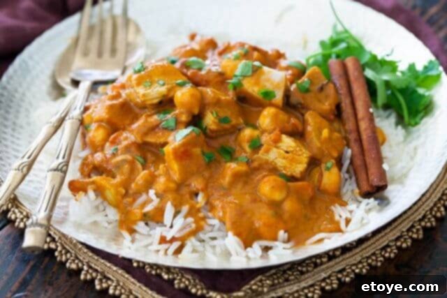 Leftover Turkey Tikka Masala 4 Close-up of Turkey Tikka Masala in a serving dish