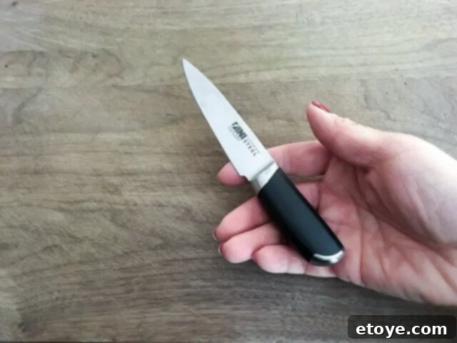 Fini Paring Knife: Ideal for delicate peeling tasks