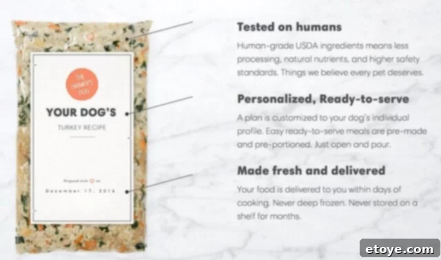 Fresh ingredients for The Farmer's Dog recipes