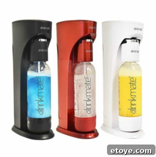 Drinkmate Carbonated Soda Maker Review and Giveaway 2 Drinkmate Carbonated Soda Maker in action, creating fizzy drinks at home