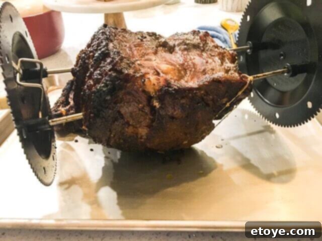 Ronco 5250 EZ Store Rotisserie: Prime Rib Before Cooking