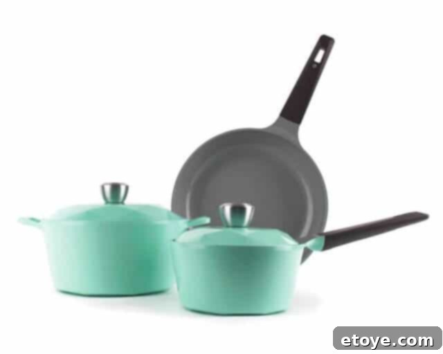 Neoflam Carat Cookware Setup Neoflam Carat Cookware Set on display in a kitchen