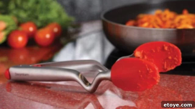 Elevated Tongs for a Clean Counter 2 Dreamfarm Clongs with built-in stand feature