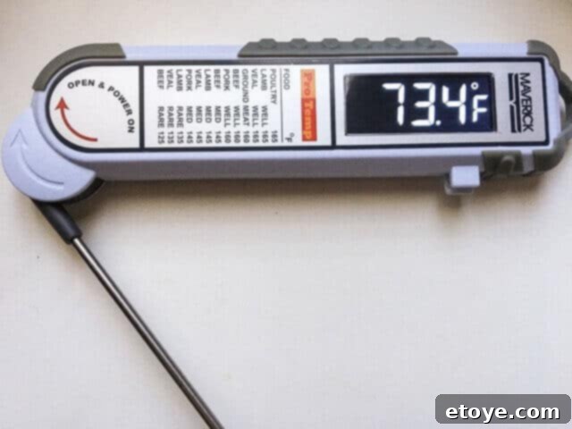 Maverick Pro Temp PT 100 Thermometer Full Review and Giveaway 4 Maverick PT-100 Pro Temp thermometer's built-in cooking chart