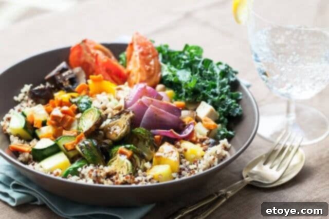 Colorful assortment of vegetables for Buddha Bowl