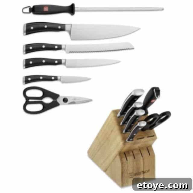 Wüsthof Classic Ikon knives in block