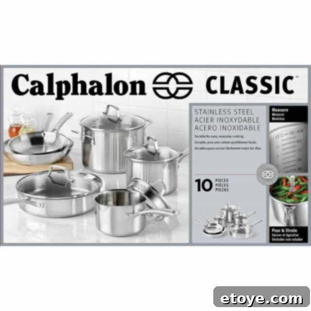 Win Calphalon Classic Stainless Steel Cookware 2 Calphalon Classic Stainless Steel Cookware Set