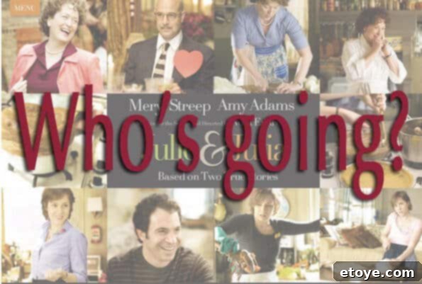 julie-julia-movie-copy1 The Julie & Julia movie poster, featuring Amy Adams as Julie Powell and Meryl Streep as Julia Child, symbolizing culinary inspiration and the journey of a food blogger.