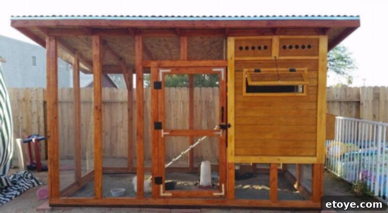Inspiring Chicken Coops from Our Readers 11 Further detailed view of John's chicken coop structure, highlighting its robust construction and functional adaptations
