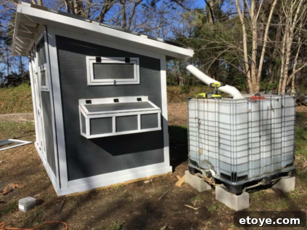 Inspiring Chicken Coops from Our Readers 16 Enhanced nesting boxes on Neil B's chicken coop, featuring additional trim and paint scheme for striking visual appeal