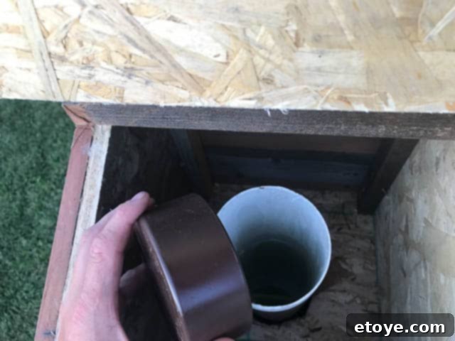 Inspiring Chicken Coops from Our Readers 27 Eric's genius self-filling chicken waterer system, with an external hose-fill port for effortless and convenient refilling