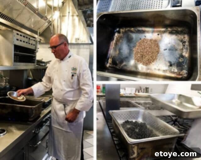 Delicious Smoked Olives Using a Smoking Gun 4 A close-up of a small, hand-held smoking gun infusing a bag of California ripe olives with aromatic smoke.