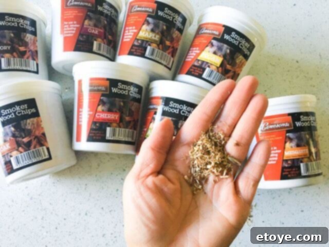 Delicious Smoked Olives Using a Smoking Gun 5 A close-up of a variety pack of food-grade wood smoking chips, showcasing different wood types.